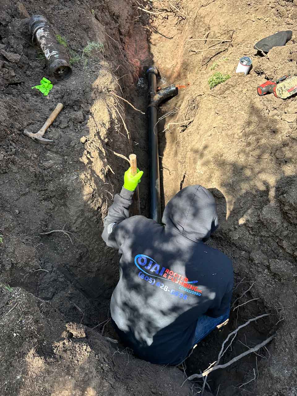 4 inch Main Line Repair Due to Roots