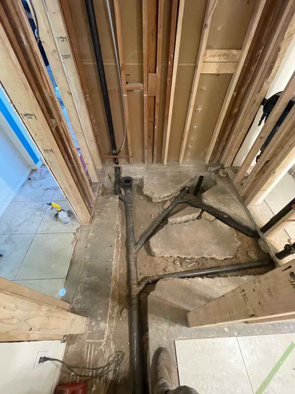 New Drain Lines for ADU